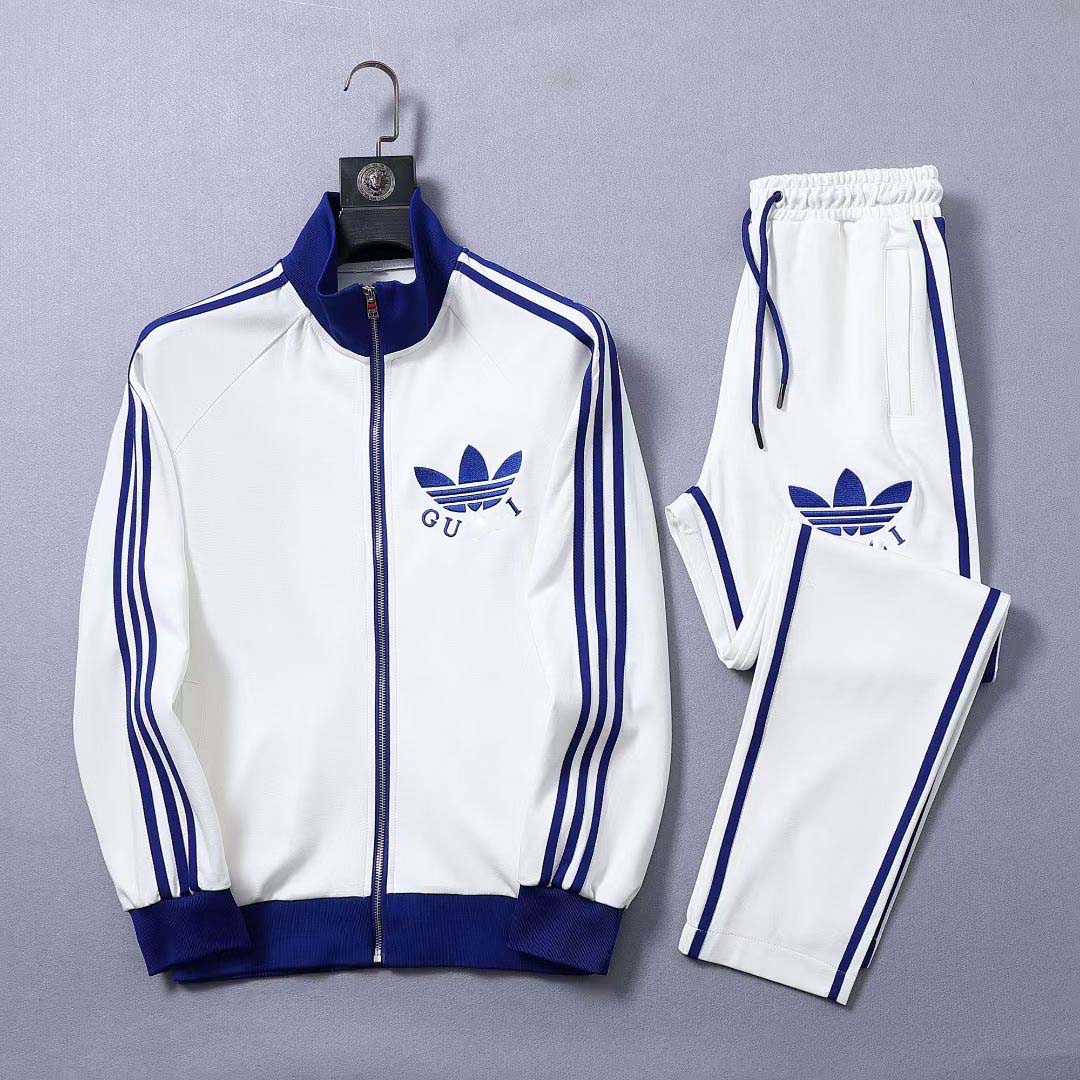 

Mens Patchwork Printing Sweatshirts Sweatpants Sets Reflective Man Tracksuits 2 Piecs Sweat Suits Student Sports Clothing Men's M, White