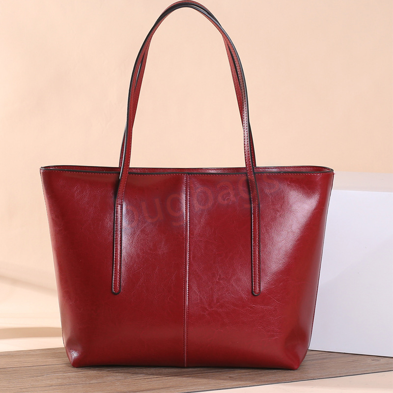 

HBP Shoulder Bags Women's 2022 New Leather European and American style oil wax Simple Hand-held Messenger Bag, Red