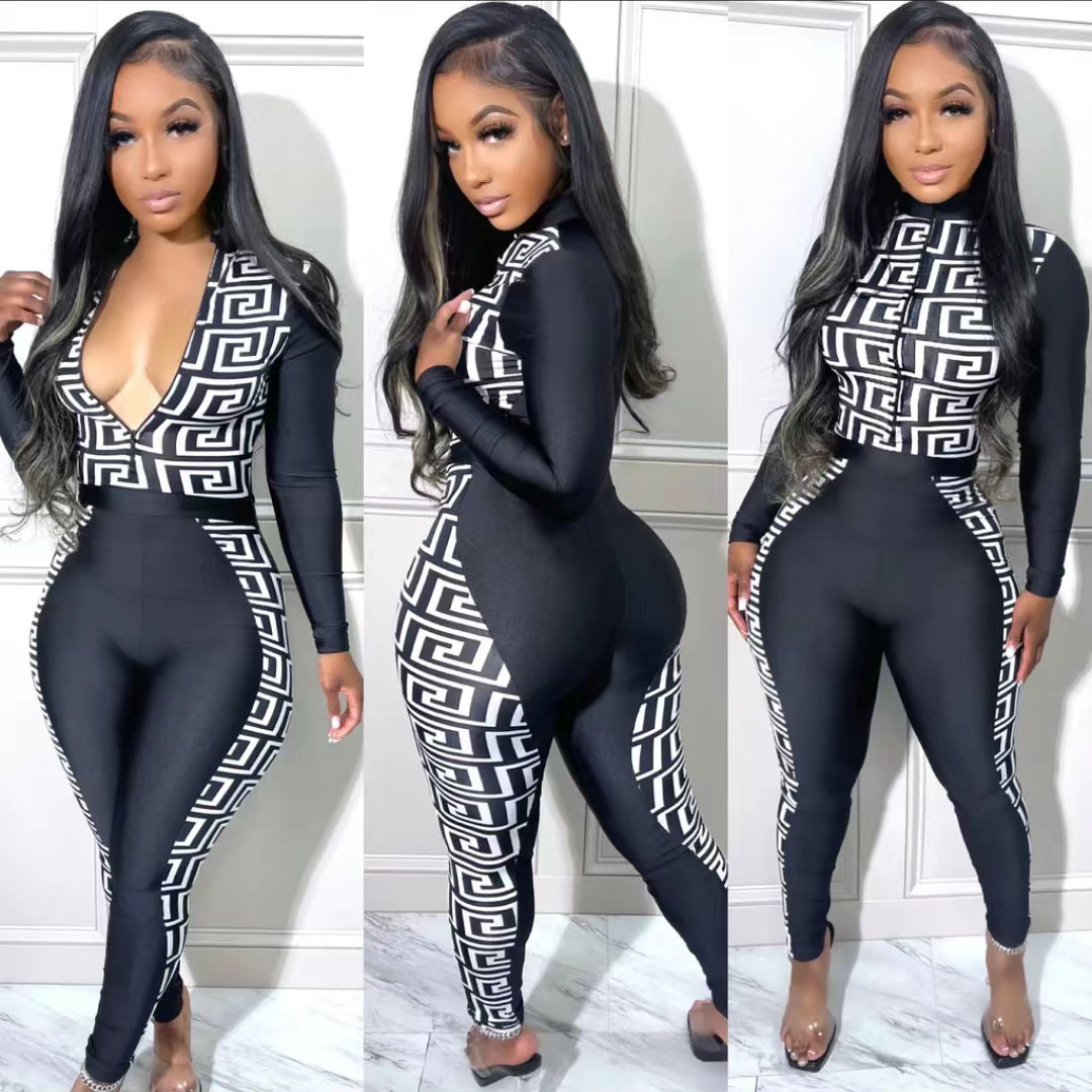 

Designer Women Tracksuits Two Piece Set Long Sleeve Stitching Hoodie Tops Trousers Outfits Ladies Sweatshirts pants Fashion Sportsuit Casual Clothing Size -2XL, Style 6