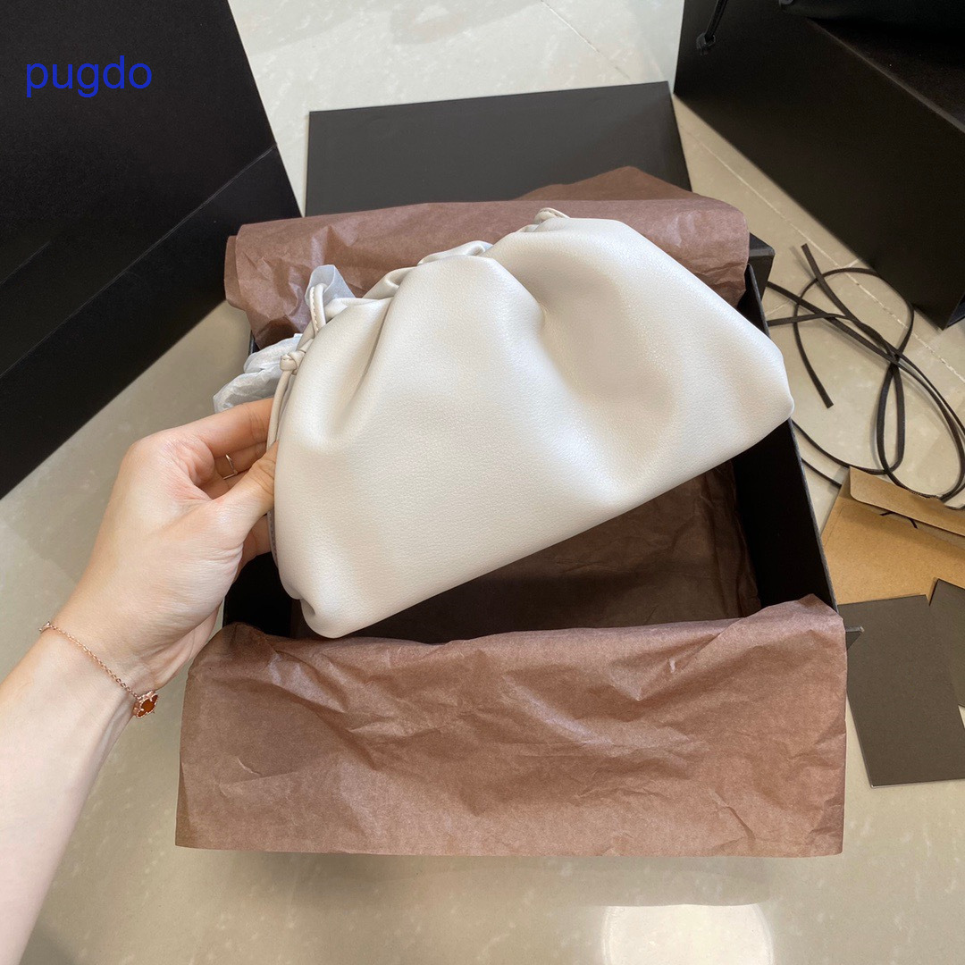 

Luxury Designer Bottegas Mini Pouch handbags Venetas Online sale Cloud small women's new soft leather net red have logo, White