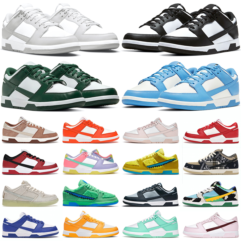 

2022 men women shoes flat sneakers White Black Panda Grey Fog UNC Varsity Green Glow Laser Orange Syracuse Kentucky Coast Candy GAI mens