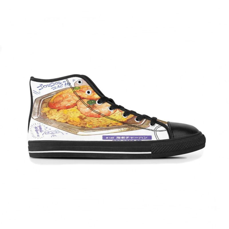 

Men Custom Design Shoes Canvas Sneakers Hand Painted Women White Fashion High Cut Trainers, Attention