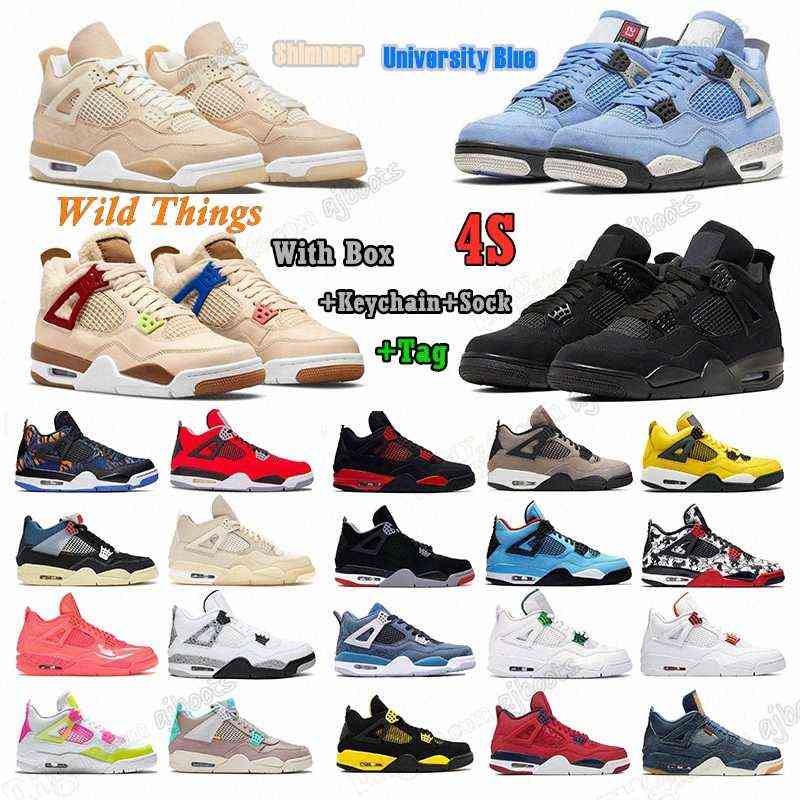 

Basketball Shoes Basketball Shoes University Blue Lightning Wild Things White Oreo Men Women Jumpman 4 4S Bred Where The Are Shimmer Union S, 25