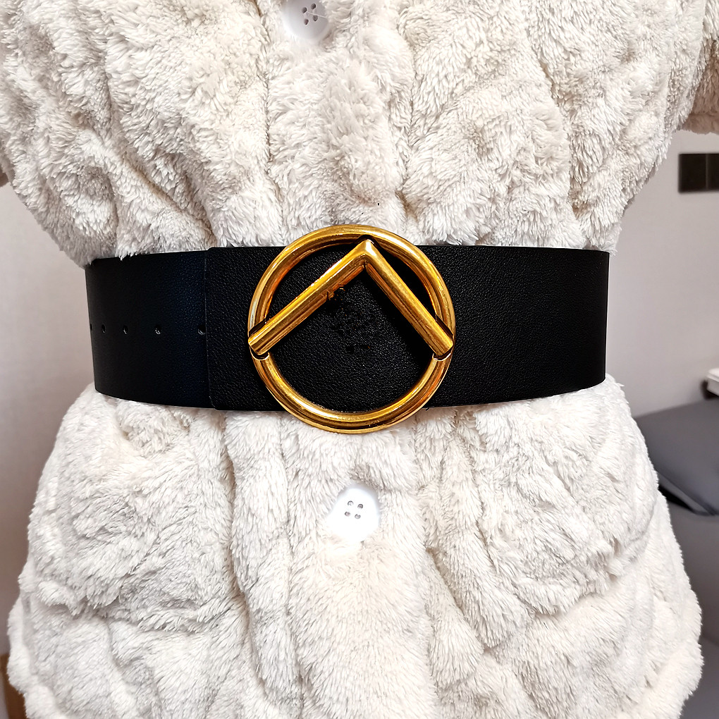 

2022 Designer belt women's personalized fashion clothes with a width of 7 cm, Black