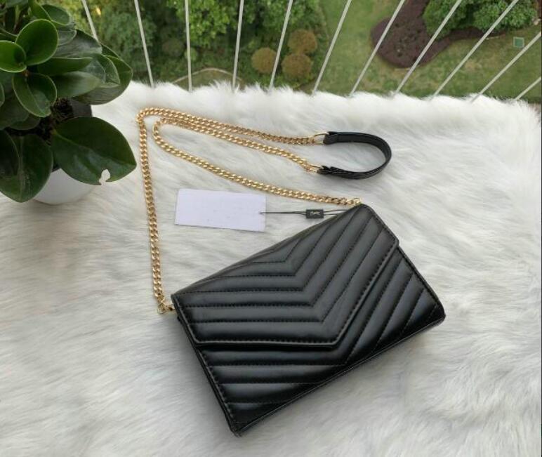 Women 5A Cowhide Handbags top sheepskin caviar metal chain gold Handbag Genuine Leather bag Flip cover diagonal Shoulder Bags