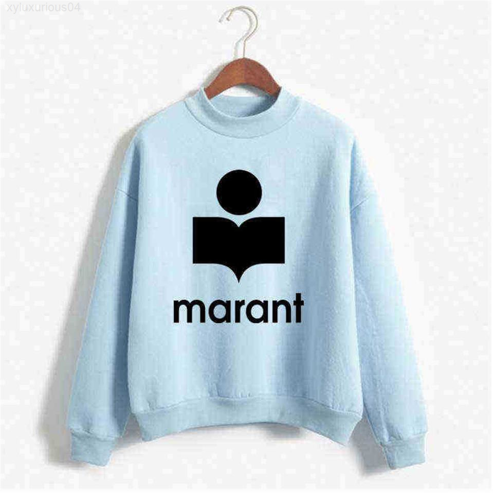 

Hoodie Plus Velvet Super Dalian Women' Marant Spring and Autumn Loose Pullover Hooded Sweater for Men3132, White