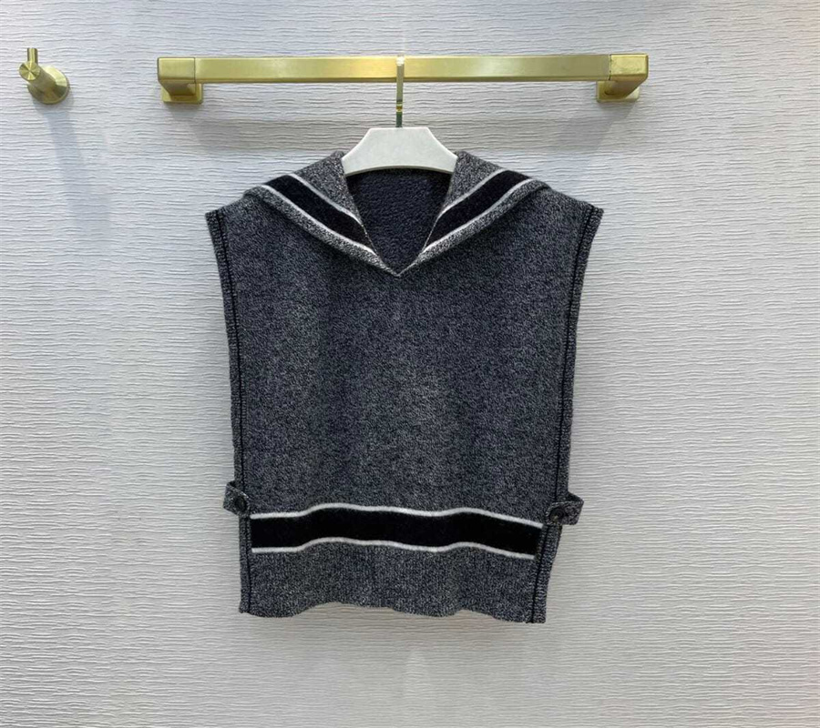 

Women' Hooded Knit Tanks & Camis Sleeveless Gril Knitted Flower Vest Coat Loose Tassel Grey Blouse For Autumn, Extra shipping cost