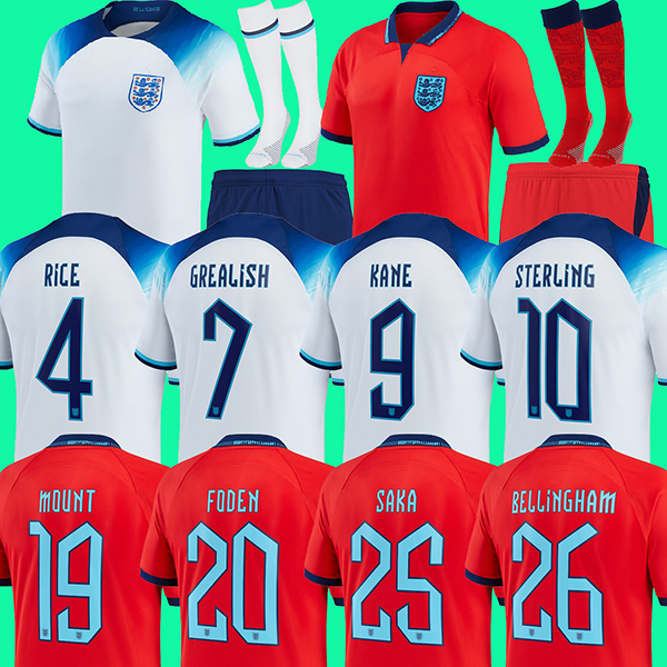 

2022 KANE GREALISH SANCHO Soccer Jerseys ENGLAnDs STERLING RASHFORD FODEN CHILWELL SAKA Football shirts 22 23 Men Kids Kits Uniform, Away kids