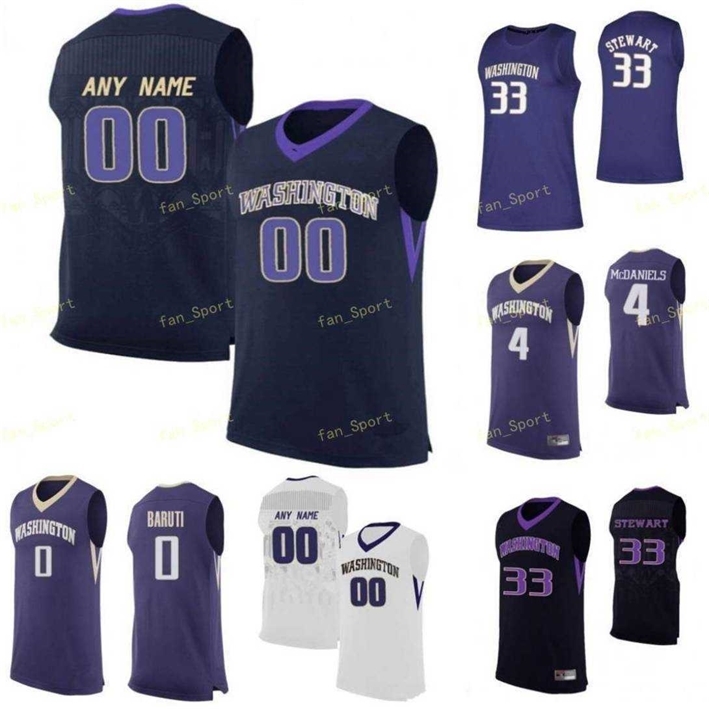 NN1 College Basketball Jersey 24 Jonah Geron 30 Travis Rice 32 Noah Neubauer 33 Isaiah Stewart Custom Stitched