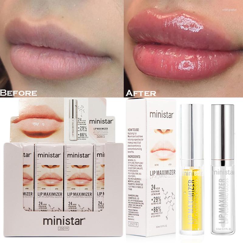 

Lip Gloss Maximizer Lip-Plumping Instant Volume Plump Oil Day Night Moisturizing Repairing Reduce Fine Line Enhancer, Ginger