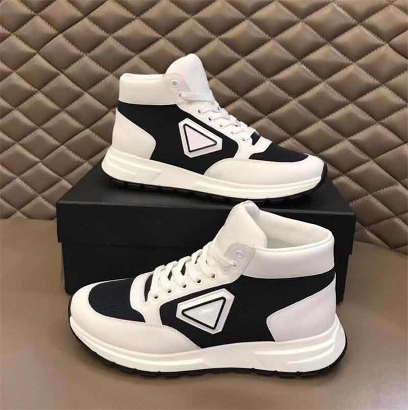 

Designer sneakers High Top leather fashion classic thick sole breathable casual men's shoelaces case