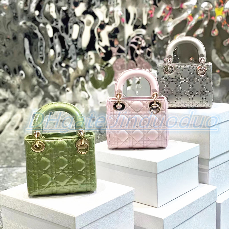 

Diana LADY shoulder tote Bag Luxury small medium hangbag Detachable shoulder strap Designer purses leather Cannage metal letters clutch mens womens CrossBody Bags