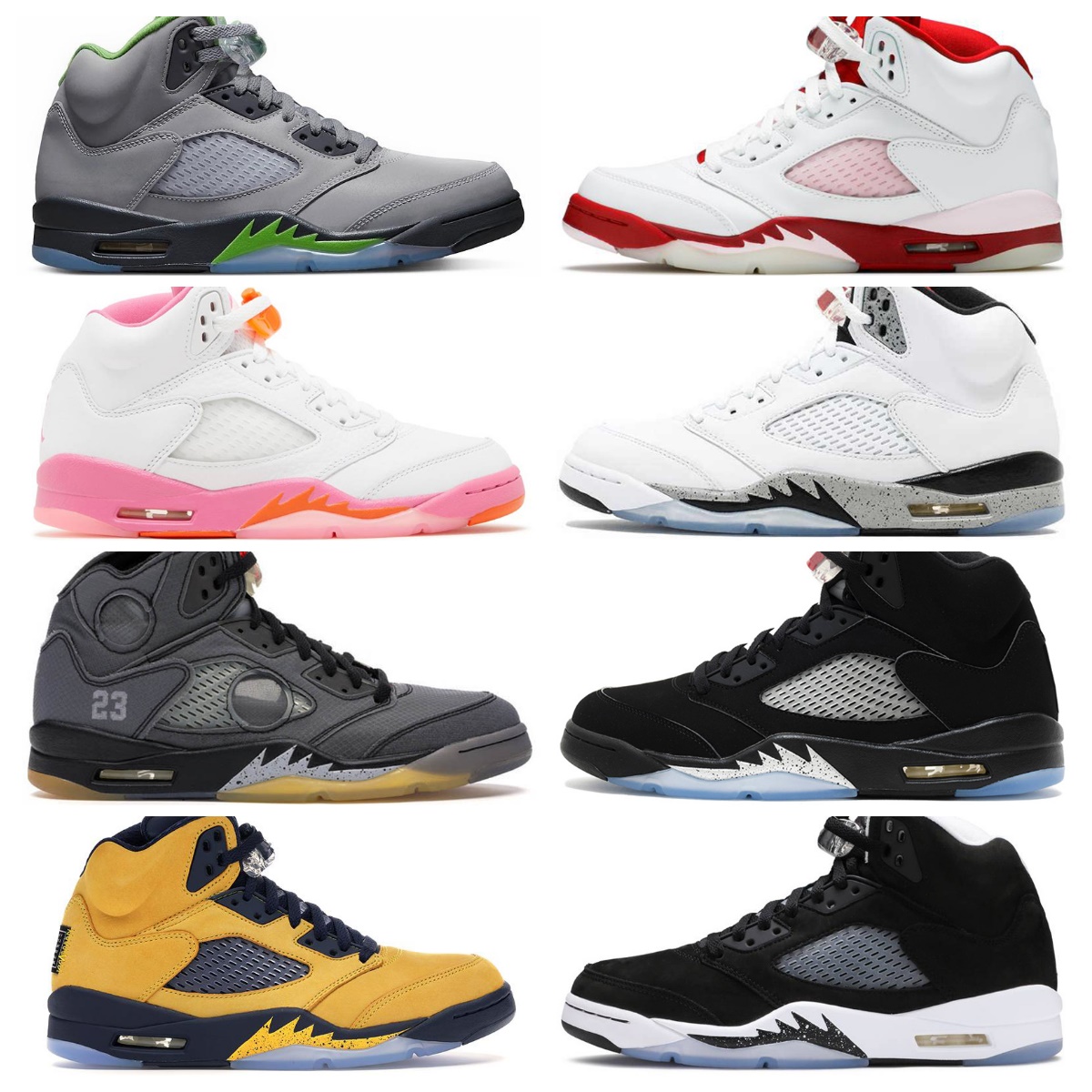 

Jumpman 5 5s Racer Blue Basketball Shoes Mens Fire Red Dark Concord Safety Orange Green Bean Raging Bull Red Black Metallic Sail White Cement Oregon Ducks Sneakers, Bubble package bag