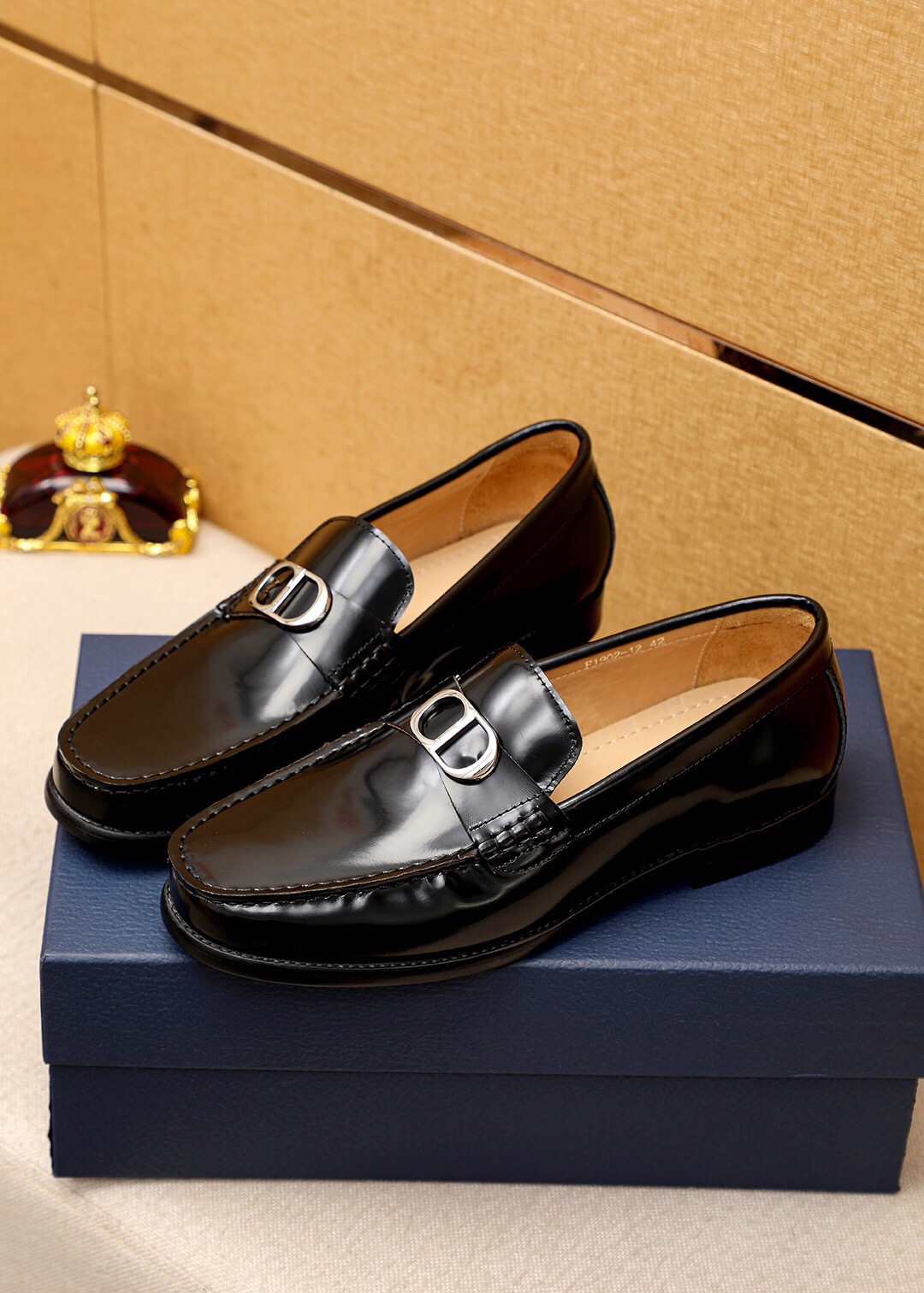 

Mens Dress Shoes Slip On Fashion Designer Comfortable Casual Loafers Male Brand Party Wedding Business Flats Size 38-45, Black