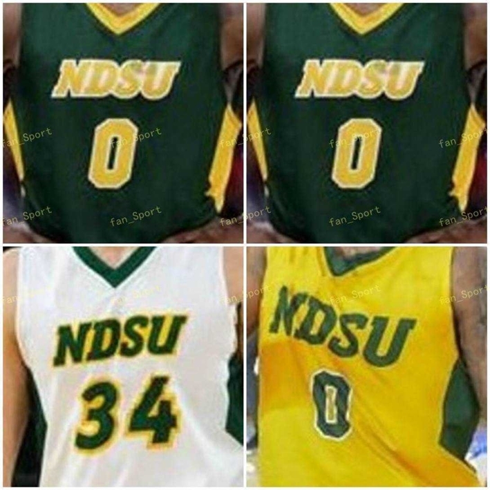 College NDSU Basketball Jersey 0 Vinnie Shahid 2 Jaxon Knotek 3 Tyree Eady 5 Sam Griesel 11 Jared Samuelson Custom Stitched