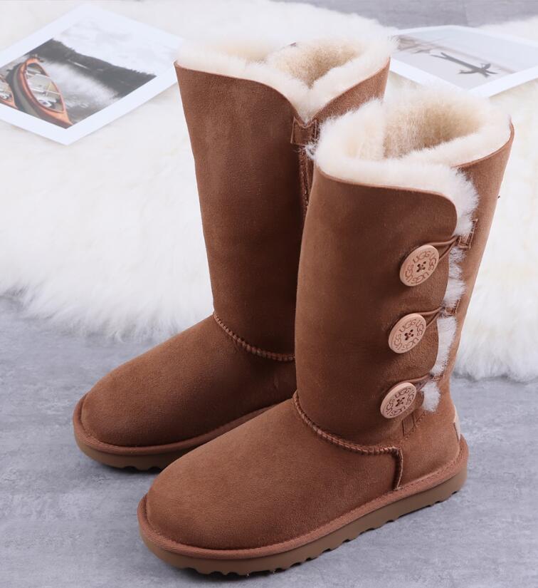 50Color ASH Bottes de neige hautes Demi botte Chaussures d'hiver Arc Triple Noir Châtaigne Violet Rose Marine Gris Mode Classique Cheville Court