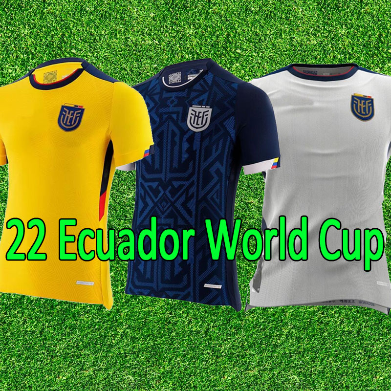 

2022 World cup Ecuador Mens Soccer Jerseys ESTUPINAN PLATA MARTINEZ Home Away Fotball Shirt HINCAPIE D. PALACIOS M. CAICEDO Short Sleeves Uniforms
