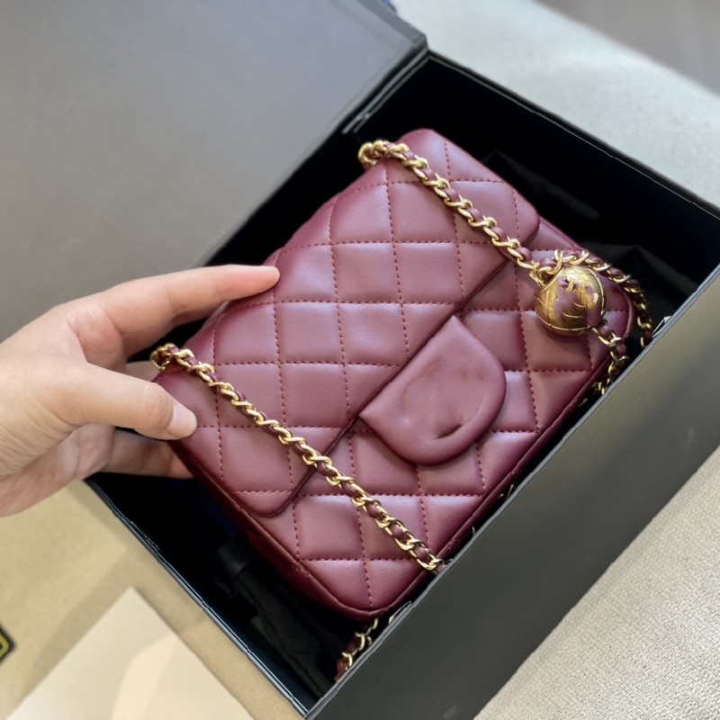

Designer Handbags lady messenger bags Clutch genuine leather shoulder bag fashion flap chain purse cowhide crossbody women Satchel backpack Christmas gift, Red
