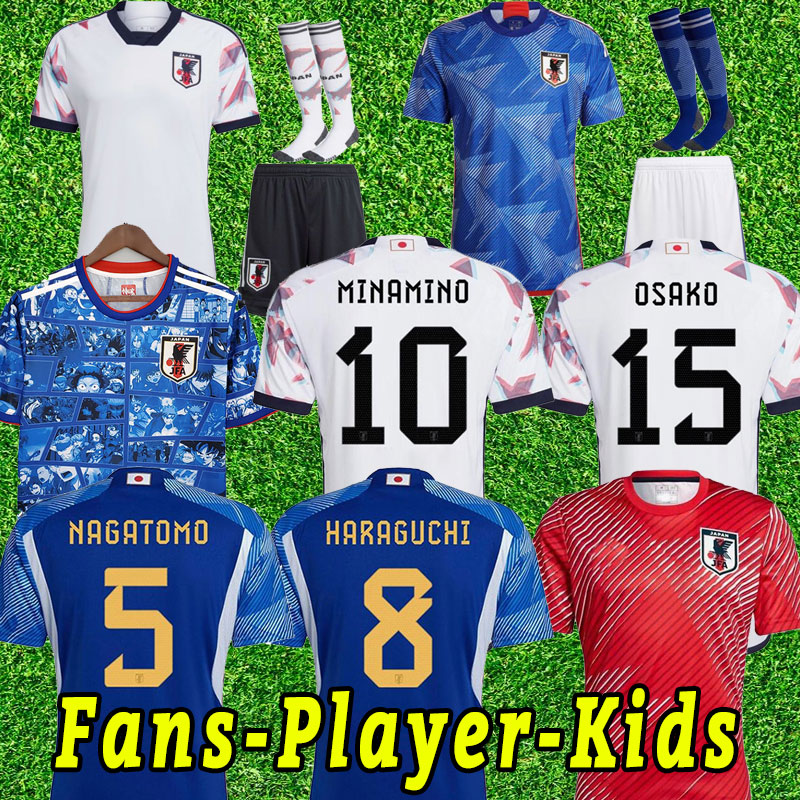 

World Cup Player version KAGAWA Japan soccer jersey special edition home Blue Mens ATOM ENDO OKAZAKI NAGATOMO HASEBE KAMAMOTO football Shirt 2022 2023 kids training, Away