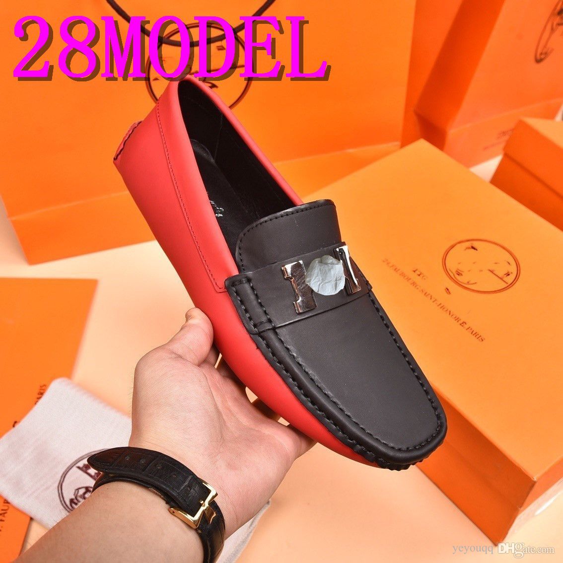 

AA 28MODEL Spring Suede Leather Men Casual Shoes Luxury Designer Loafers Italian Genuine Leather Driving Moccasins Slip on Men's Shoe Plus Size 46 A2, #11