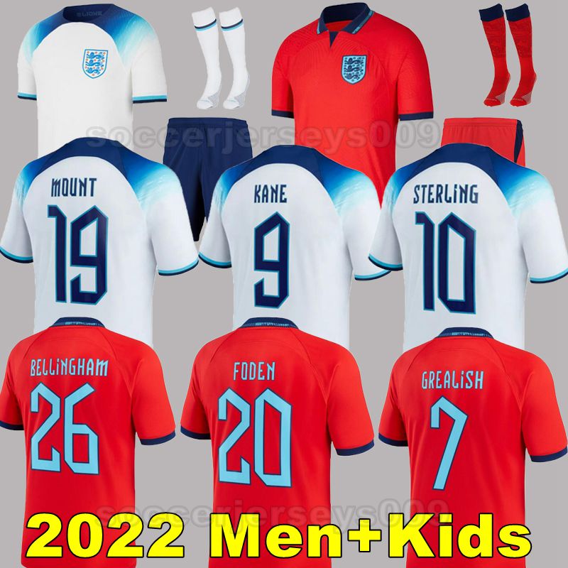 

2021 2022 2023 soccer jersey KANE STERLING RASHFORD SANCHO GREALISH MOUNT FODEN SAKA 22 23 national EnGLaNDS football shirt women men kids kit sets uniform socks, 2022 away