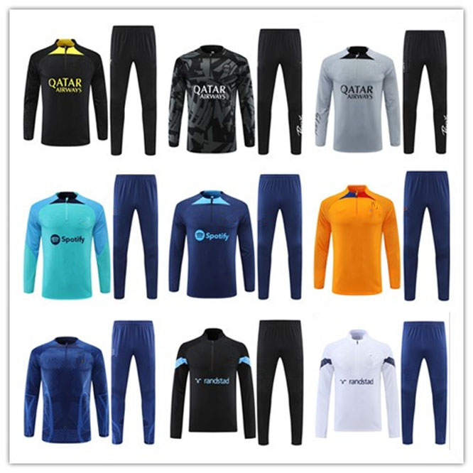 

22 23 Adult and kids mens designer tracksuits trainers football tracksuit player version soccer training suit