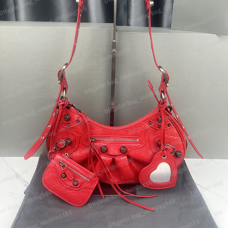 

Handbag Designer Bags Le Cagole XS S Womens Bag Hot Sales Aged Silver Hardware Zipped Pouch Shoulder Bag Designers Balencigas Crossbody Handbags, Customize