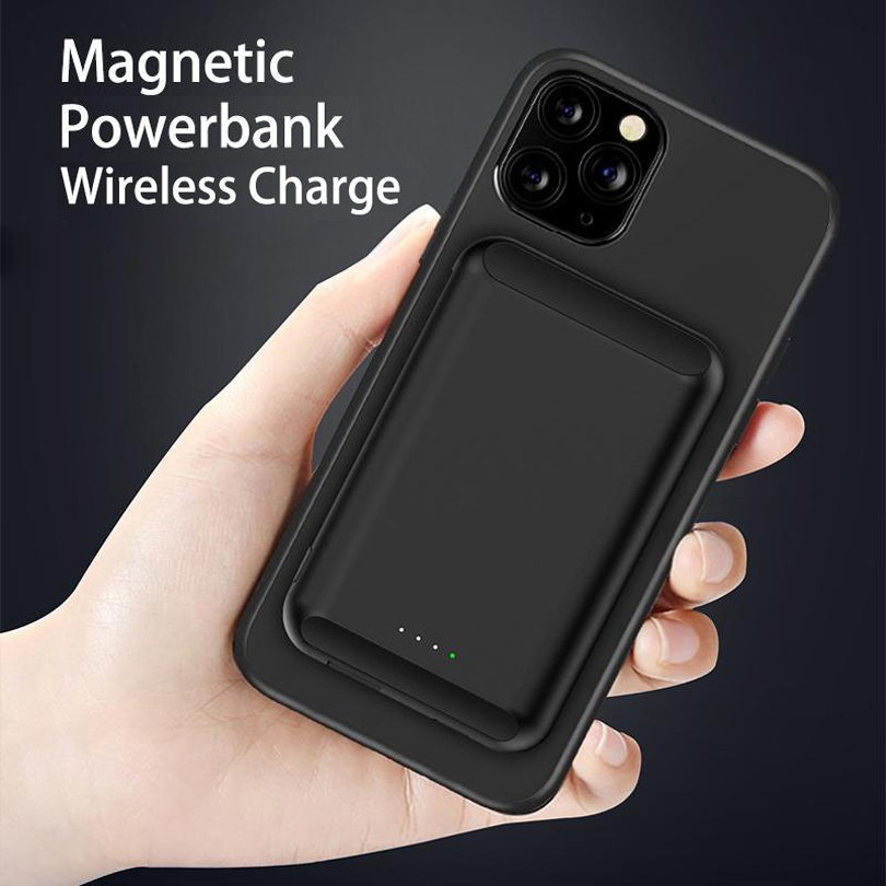 

Portable Mobile Phone Magnetic Induction Charging Power Bank 5000mah for iPhone 12 13 Magsafe QI Wireless Charger Powerbank Type-C Rechargeable Battery