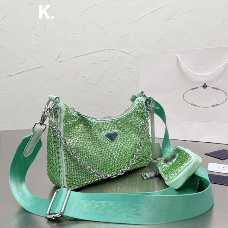 

Evening Bags Evening Bags Cross Body BAG Crystal three in one hobo underarm Girls Luxurys Designers Woman Bags Evening Shoulder Rhinestone Crossbody