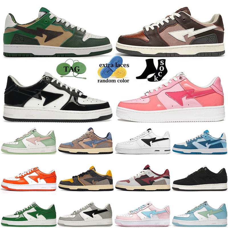 

Bapestas Baped SK8 Sta With Socks Casual Shoes Grey Black Color Camo Combo Pink ABC Camos Blue Orange Green SK8 Bapesta Platform Shoe, A26 36-45 vintage beige indigo
