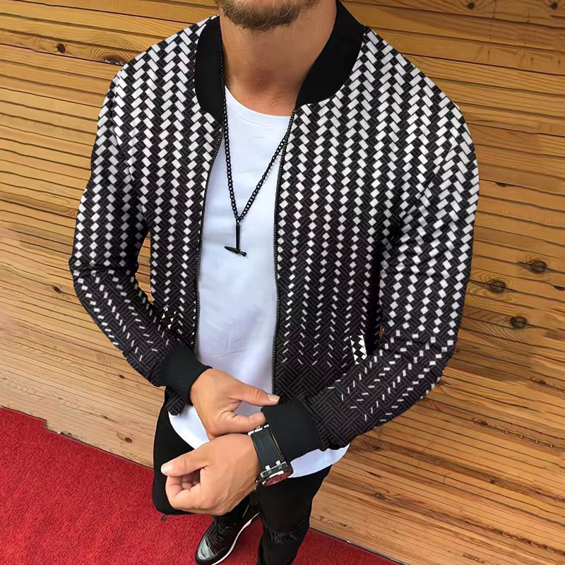Autumn Lion Print Men's Jackets Coat Print Casual Jacket Top Overcoat Men wear outdoor Unique windbreaker Pattern Long Sleeve Punk Motorcycl