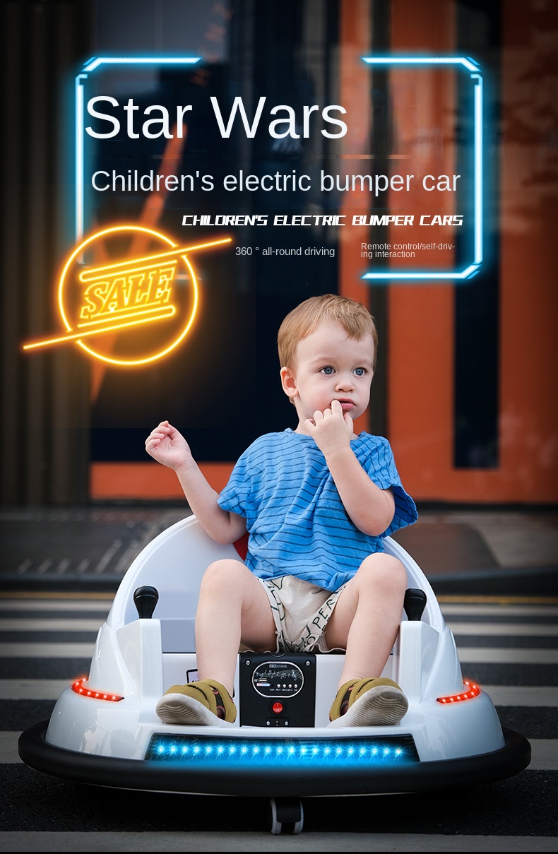 Four-wheel Drive Kids's entertainment electric children bumper's car children's go-kart ice bumper car's indoor and outdoor s-image-805680173