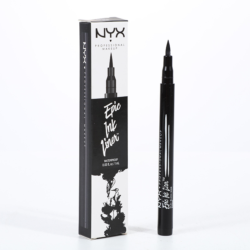 

12pcs Liquid Eyeliner Pen Ink Liner Waterproof Long-Lasting Easy to Wear Natural Finely Headed Pro Makeup Eyeliners, Black