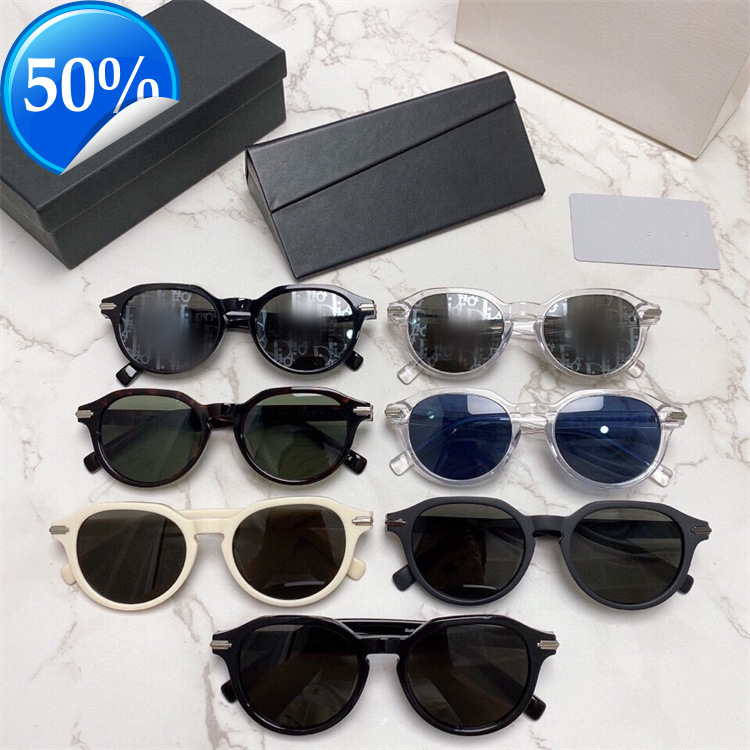 Men's Sunglasses Designer Women's New d Family Round Sunglass Men's and Women's Fashion Personalized Printing Mirror Plate Cd