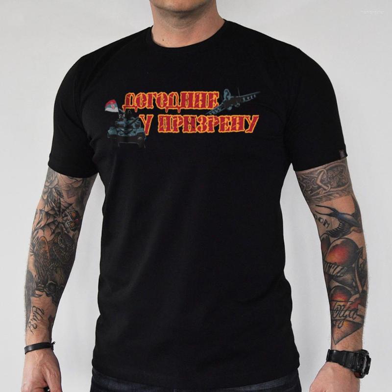 

Men' T Shirts MAJICA "DOGODINE U PRIZRENU". Serbia Military Music T-Shirt. Summer Cotton Short Sleeve O-Neck Men' Shirt, Black