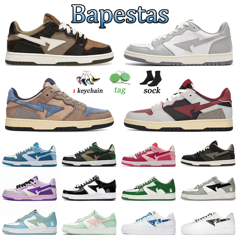 

Bapestas SK8 Sta running shoes SK8 Baped Designer bapesta camo black white green red orange camouflage men women trainers sports sneakers classic platform shoe us 11, 36-45 teal brown yellow suede