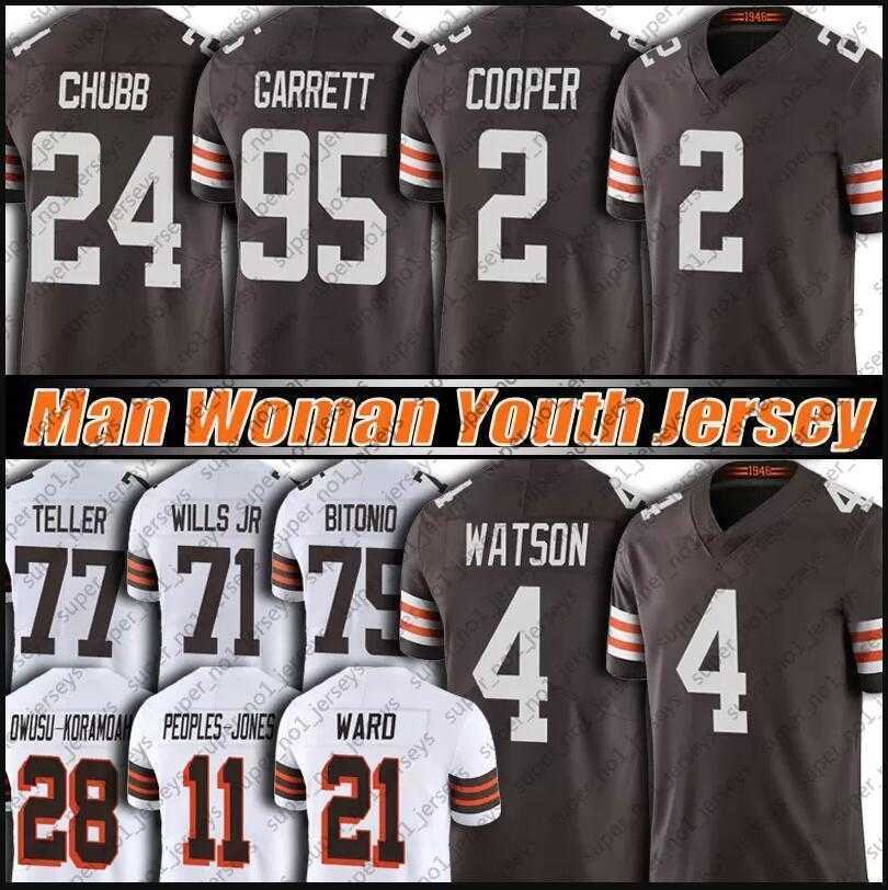 

Deshaun Watson jersey tee Custom Cleveland''Browns''Nick Chubb Amari Cooper Myles Garrett Denzel Ward man Jeremiah Owusu-Koramoah, Color