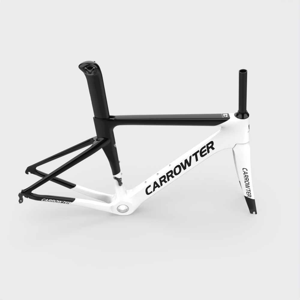 

30 colors Carbon Road Frame White logo Road Bicycle Frameset XDB UPS, Black