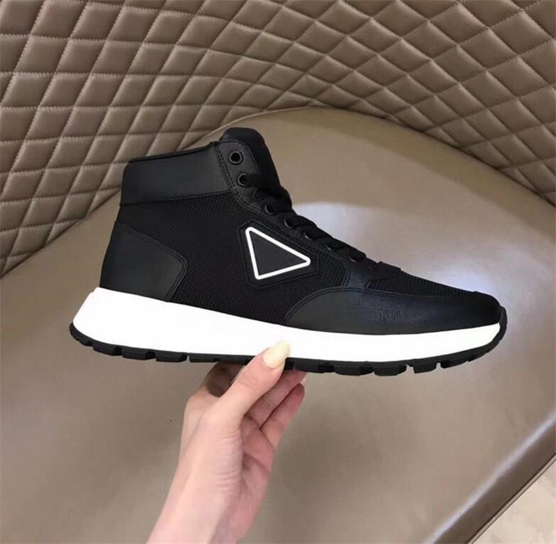 

Triangle standard sneakers high top leather classic time thick bottom breathable casual men's shoelace box