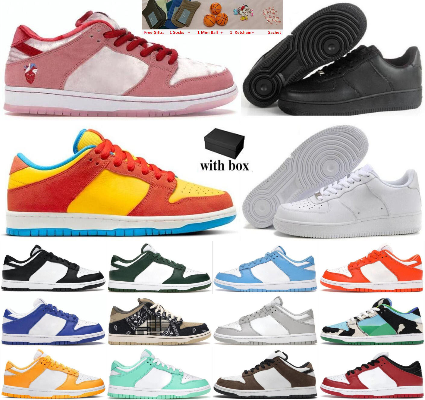 

Running Shoes men Women sb dunks Sports Sneakers Black White Panda Photon Dust Kentucky UNC Syracuse Brazil Plum Chicago Red Trail Syracuse Georgetown Trainers, Gifts