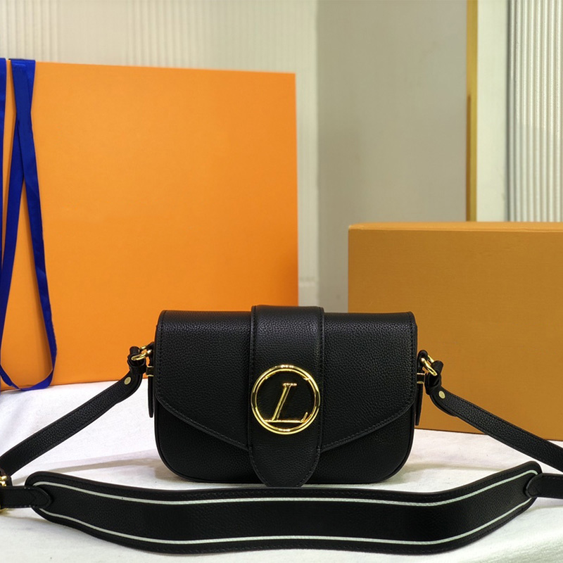 

Designers Bags Luxurys women shoulder Saddle bag crossbody handbag lady wallet simple versatile Brown old flower leather handbags with box style very good nice, Black