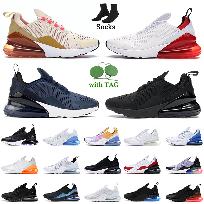 

2022 Women Mens 270 270s Running Shoes Fashion Triple Black White University Red Guava Ice Navy Blue Dusty Cactus Summer Gradien Mesh Cushion Trainers Sneakers, B44 have a day 36-40