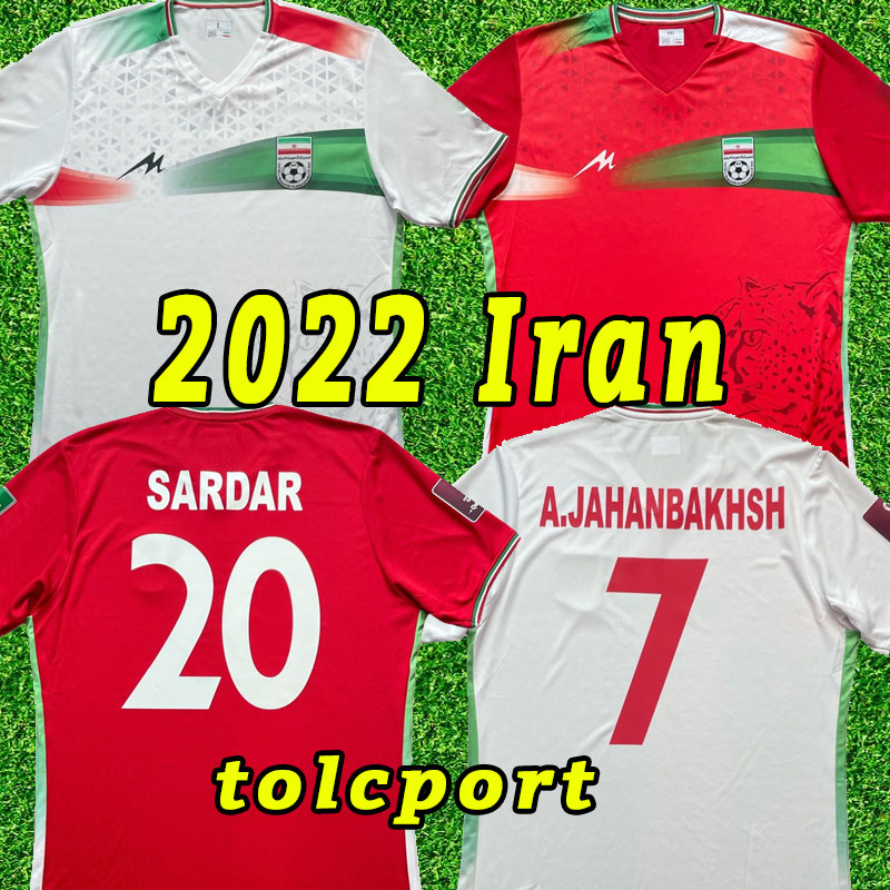 

World Cup Soccer Jerseys 2022 2023 Iran national team Azmoun Hosseini Fard Jahanbakhsh home away 22 23 football shirt