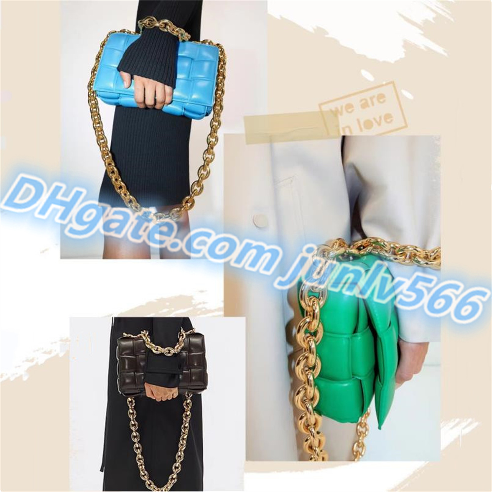 

High Quality Hand woven leather Cross Body bag chain totes Luxury designer Multi color selection Women's Handbags Shoulder bag cassette Crossbody purses, Paper box