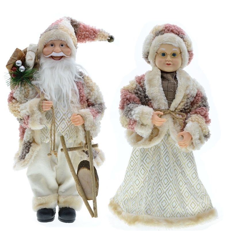 

Christmas Decorations Christmas Tree Ornaments Big Standing Santa Claus Figurine Plush Doll Toys Gift Christmas Decoration for Home Year Navidad 220921