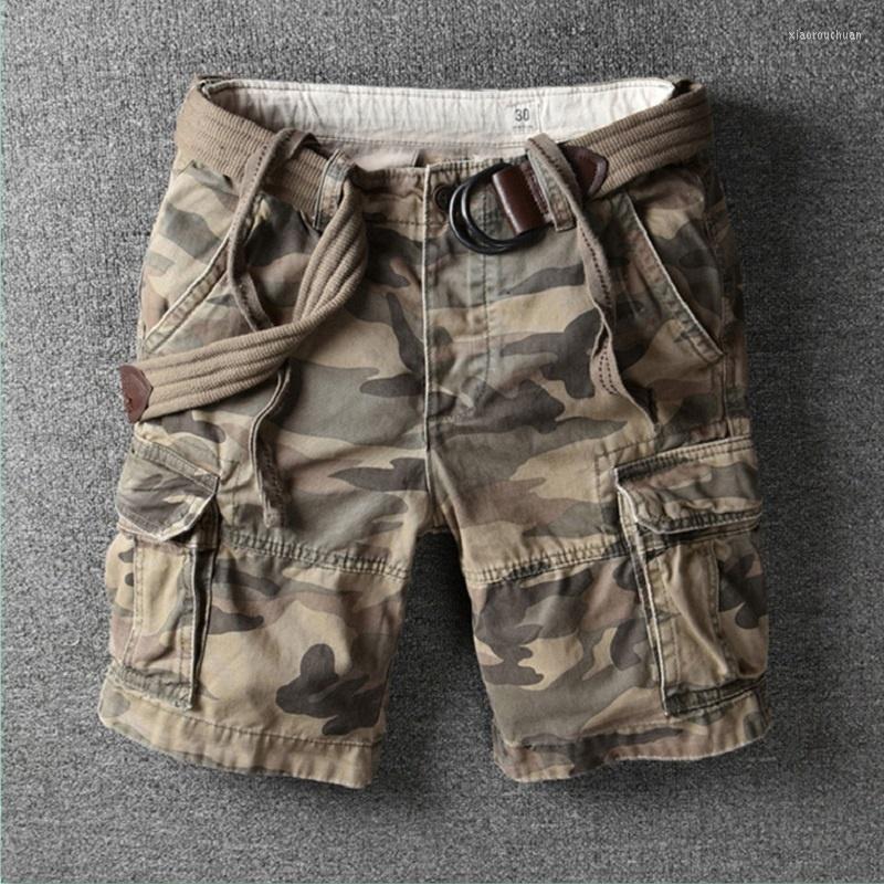 

Men's Shorts Cargo Short Men 2022 Fashion Brand Designer Summer Luxury Quality Breeches Male Cotton Retro Camouflage Military Camo, Green