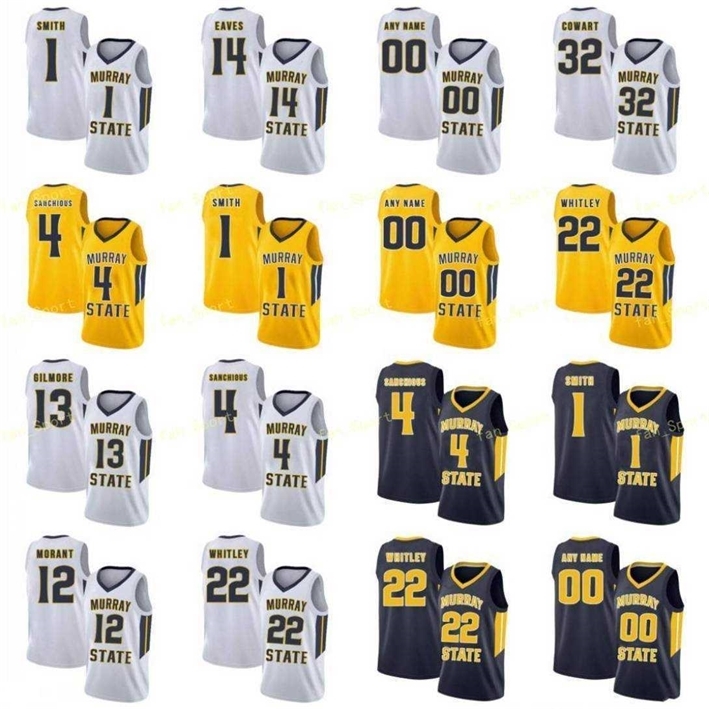 NN1 College Murray State Racers Basketball Jersey 0 Mike Davis Demond Robinson 1 DaQuan Smith 10 Tevin Brown Custom Stitched