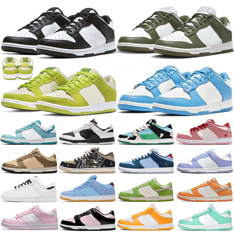 

OG low 2022 men women running shoes Big Size 48 UNC Green Apple Phillies Medium Olive black offs white syracuse dunks lows paisley safari trainers sports sneakers, B25 blue paisley 36-48