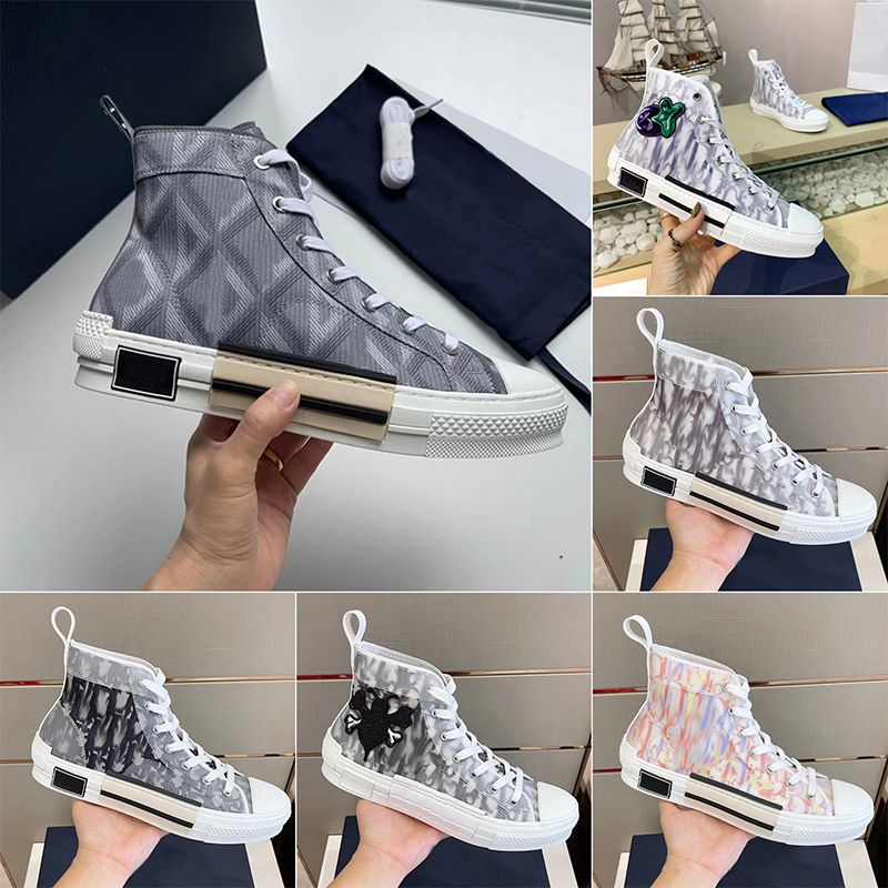 

Designer B23 Trainers Luxury Casual Shoes Women Oblique Technology Ladies Sneaker Classics Canvas Top Embroidered Letters Platform Sneaker with box 35-46, 13