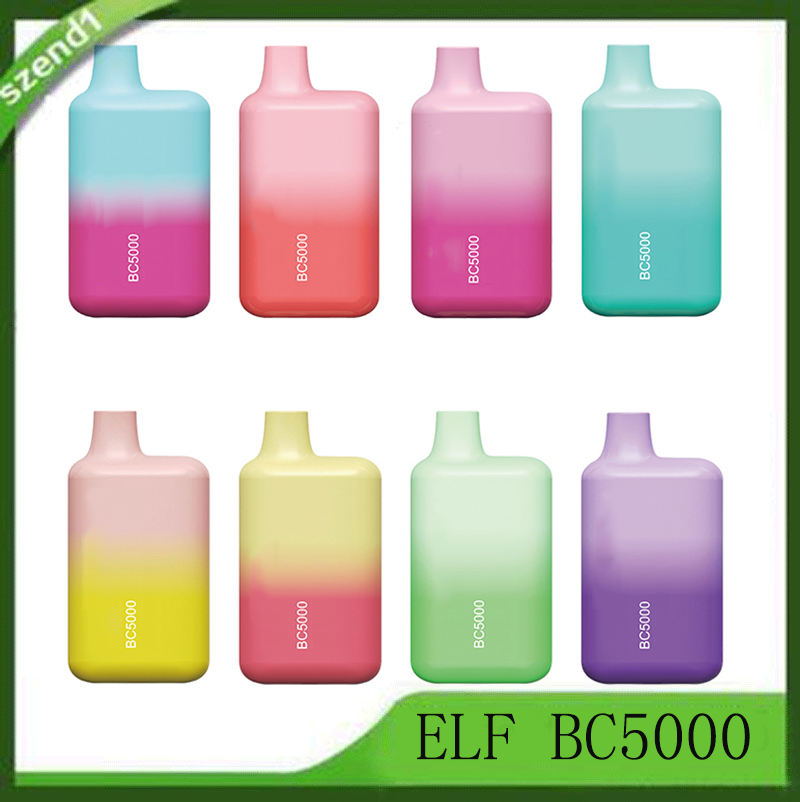 

Authentic code Elf BC5000 Disposable Rechargeable Cigarettes 650mAh 13ml per-filled Cartridges Pod